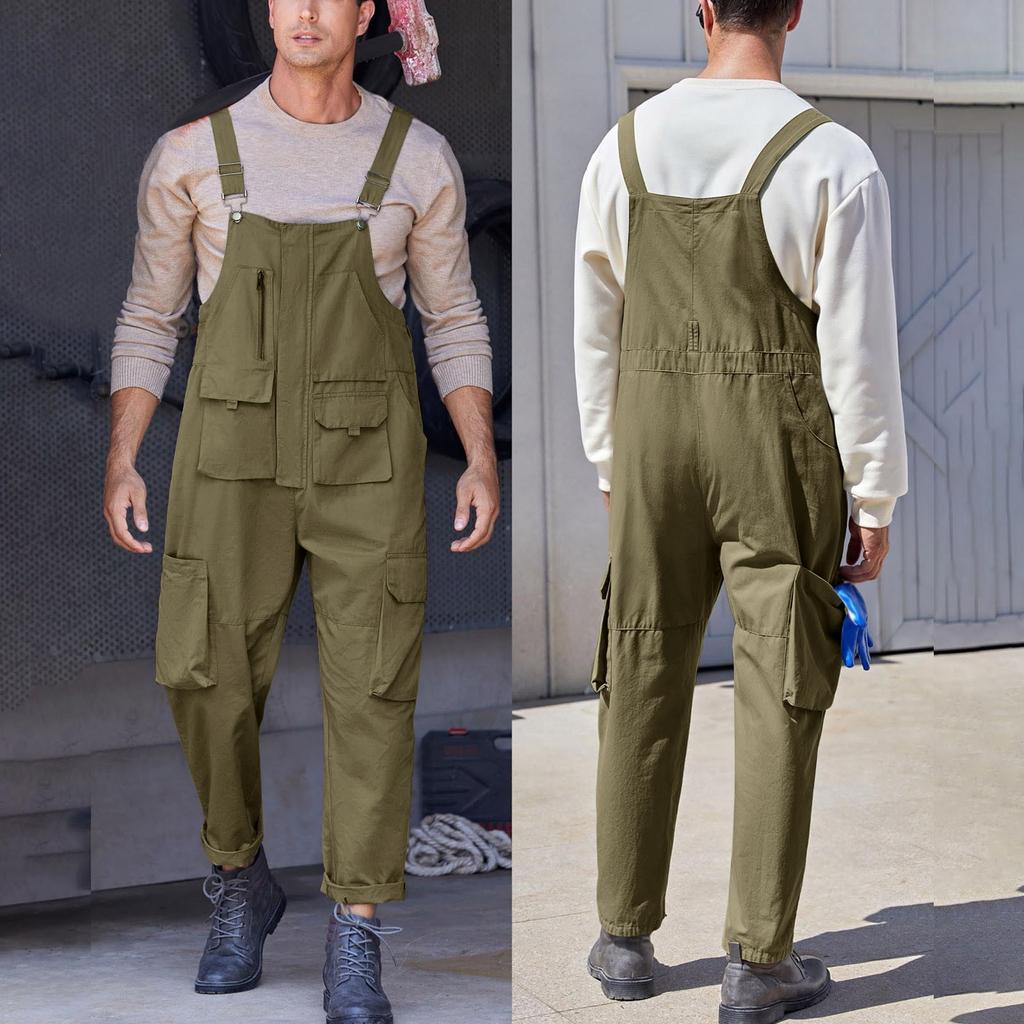 Men Overalls Bib Overall For Mens Work Dungarees Unisex Workwear Romper Oversized Jumpsuit