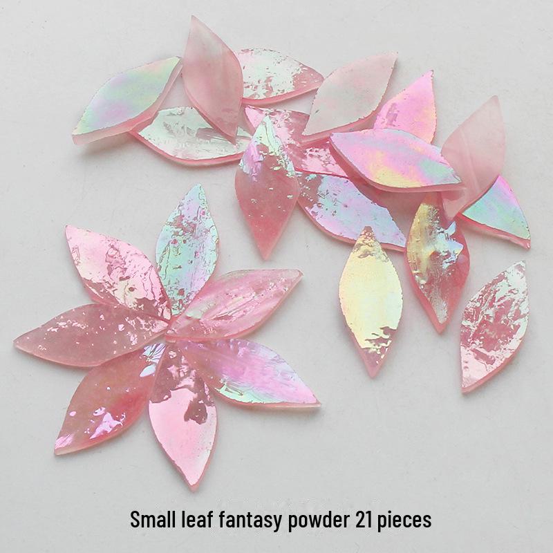 Смешанные цветные листовые слюдяные стеклянные мозаичные детали для украшения подсвечника своими руками