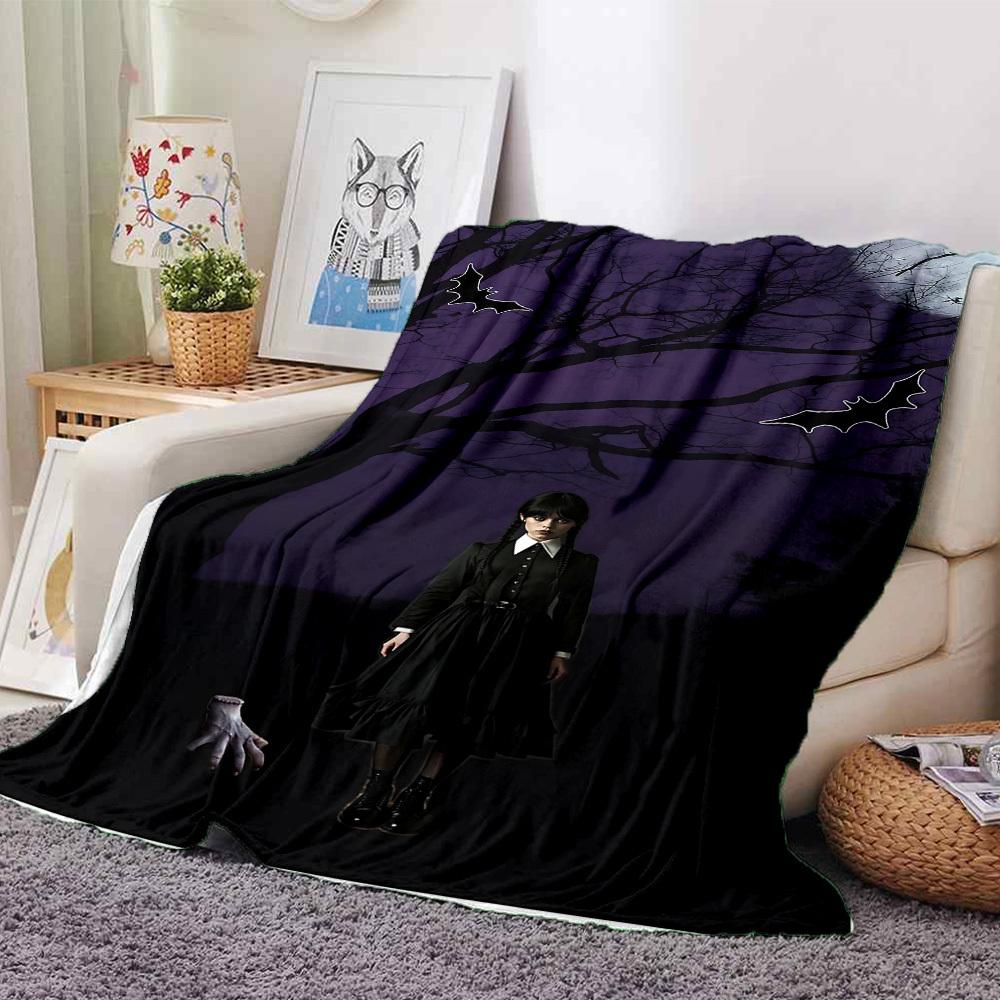1pc nightmare ___________ addams Soft Flannel All-Season Throw for Home, Office, Outdoor UseDurable Comfort 100597