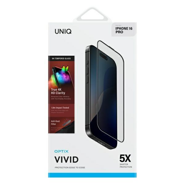 Szkło hartowane do iPhone 16 Pro UNIQ z aplikatorem Clear