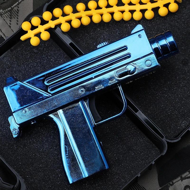 1:3 Миниатюрный игрушечный пистолет из сплава Модель MP7 M10 Револьвер Пистолет Игрушечный пистолет Мягкая пуля Может стрелять Игрушечный пистолет-пулемет