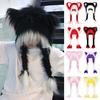 Cat Ear Hat with Braids Double-Layer Ears Decor Soft Plush Anime Cosplay Hat