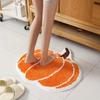 Halloween Pumpkin Bath Mat Non Slip Machine Washable Knitted Polyester Fiber TPR Absorbent Soft Home Furnishings