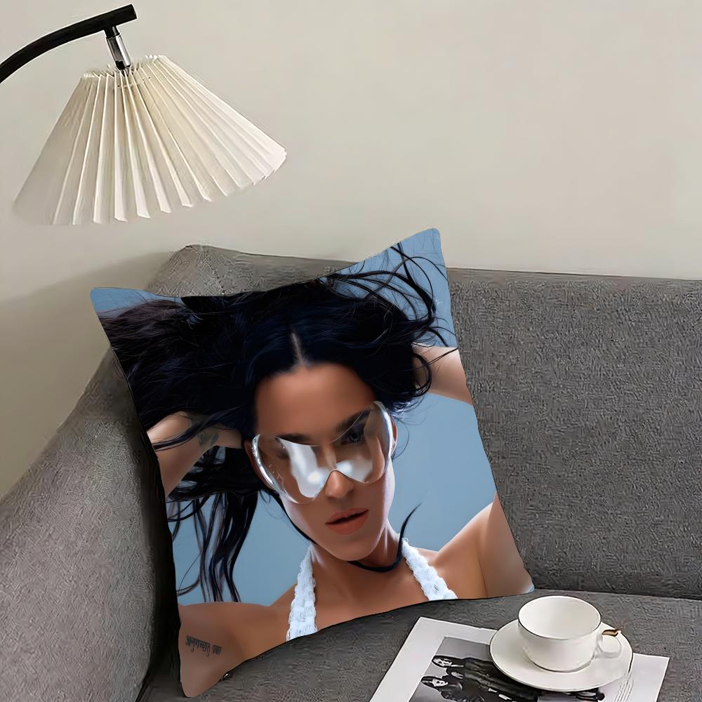 Singer K-Katy P-Perry 1432 Hot Album Cushion Cover Reversible Plush Pillow Cover – For car, sofa, bedroom, perfect as a gift.