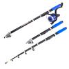 Fishing Reel Rod Combo Telescopic Fishing Rod and Spinning Reel Set Baits Hooks Fishing Bag Kit
