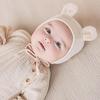 Детская шапка Bebe Bear, детская шапка, детская шапка, детская шапка с изображением животных, детская шапка [Подлинный продукт] (46(3~6M)см, КРЕМОВЫЙ)