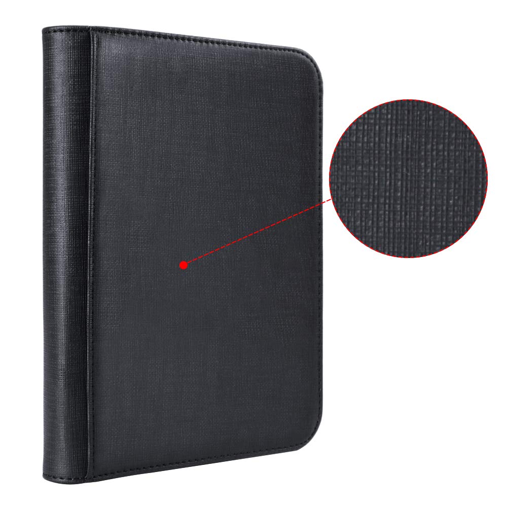 PAKESI Star Card Card File 4 Pockets Holds 160 Cards Collect Card Sheets and Other Cards Star Card Collection File (Black)