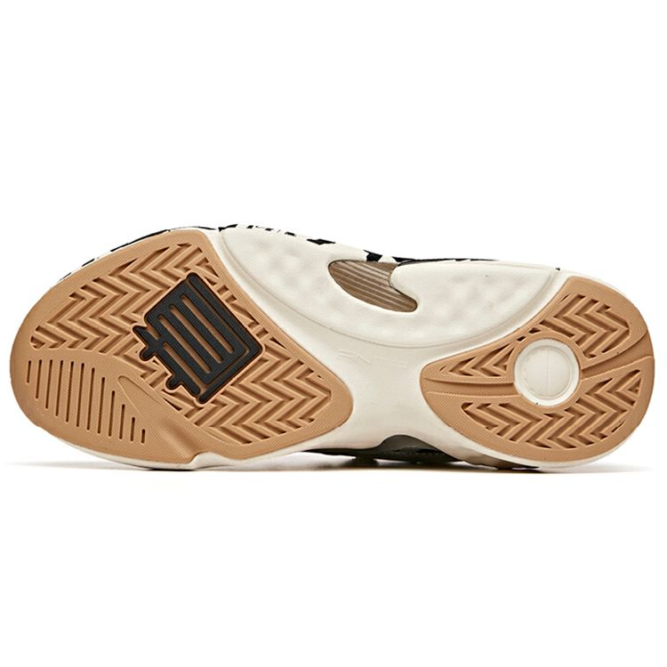 Anta Мужские ретро-кроссовки Xingfeng Chunky Dad Shoes Бело-черные с граффити 112048081-4