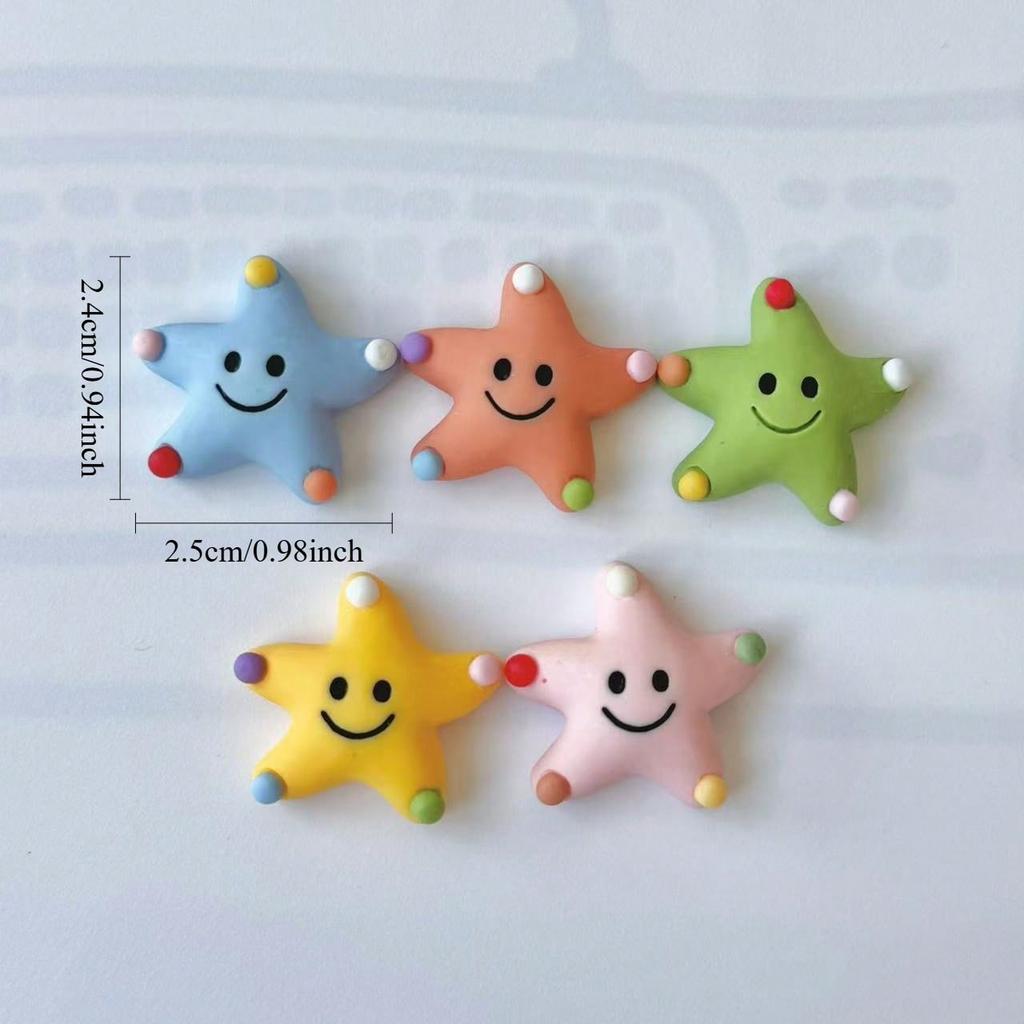 5 шт. Симпатичные и красочные магниты на холодильник в форме звезды - Элегантный дизайн - Совместимость с различными магнитными поверхностями