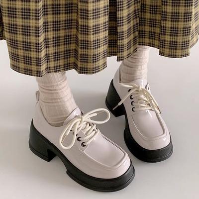 Черные ретро туфли на платформе, маленькие кожаные туфли, женские, новые, летние, юбка, Мэри Джейн, одинарные туфли, ретро стиль
