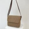 Повседневные сумки на плечо с клапаном для женщин, маленькая сумка через плечо, кошелек, соломенная дорожная пляжная сумка ручной работы