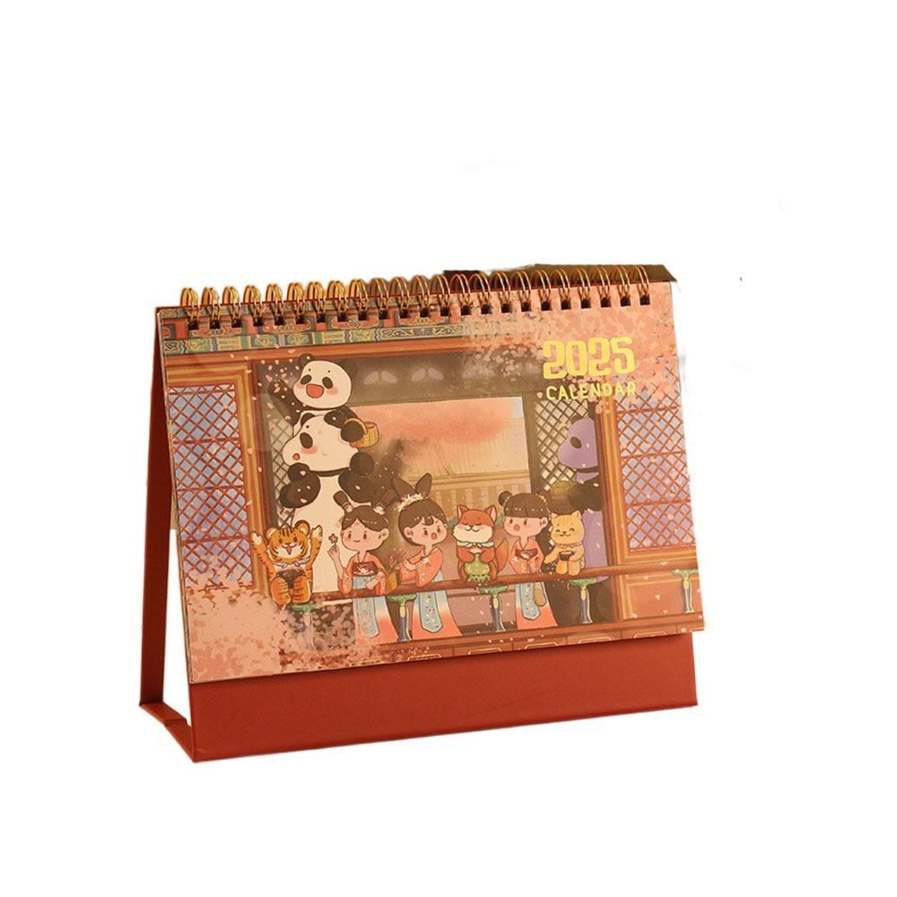 Schedule Standing Flip Calendar Ancient Style Desktop Monthly Calendar Home Office Supplies