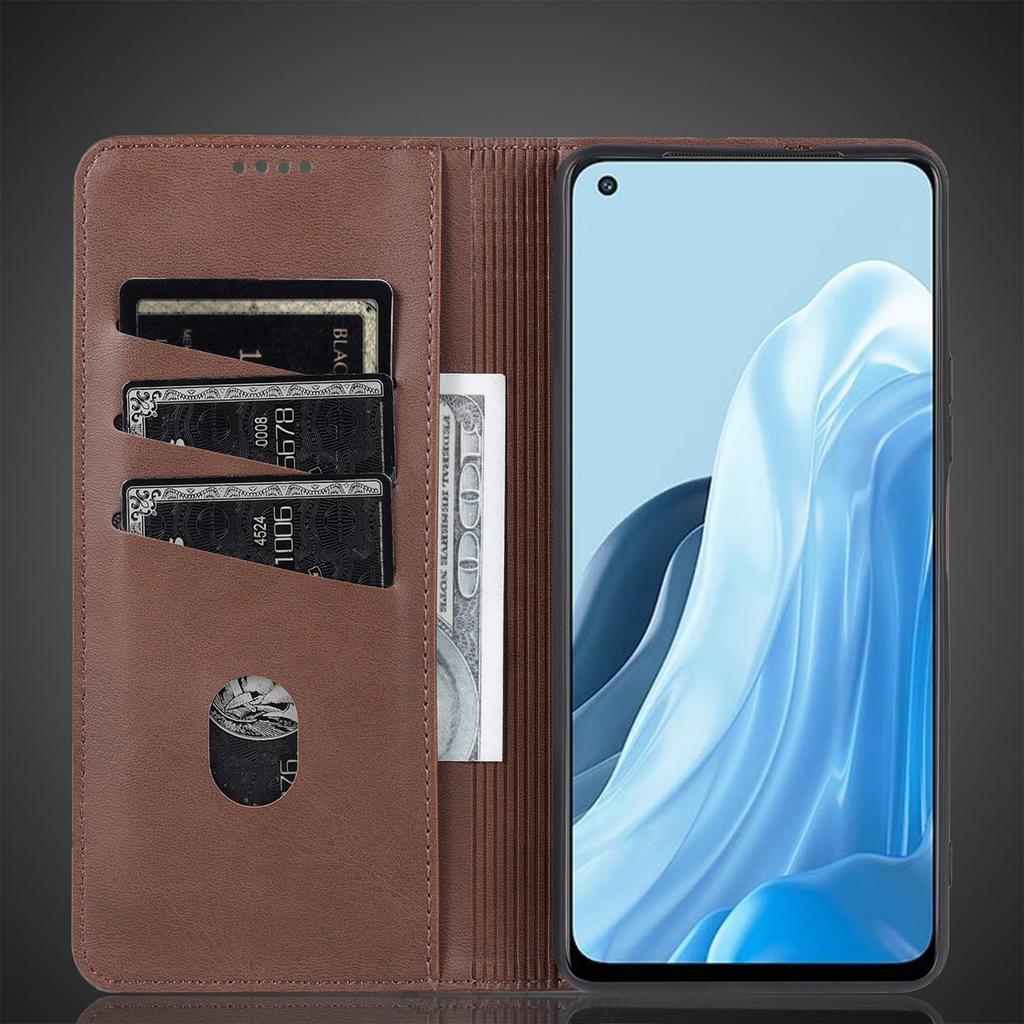 Роскошный магнитный адсорбционный кожаный чехол для OPPO Find X5 lite Flip Cover Защитный чехол Capa Fundas Coque