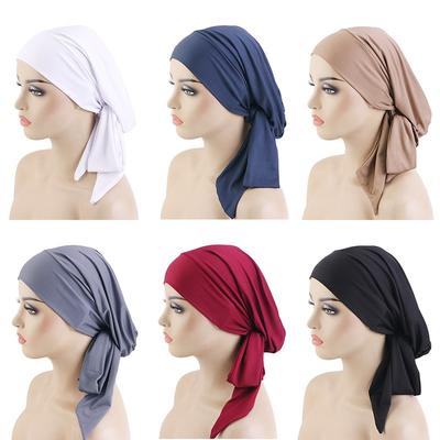 Новые головные платки Женский хиджаб Тюрбан для волос Химо Терапия Рак Головной платок Нижний платок Головной платок Женский тюрбан для дам Женский тюрбан