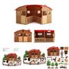 Farm Animal Pvc Model Set With Miniature House And Scenic Plants For Kids And Collectors