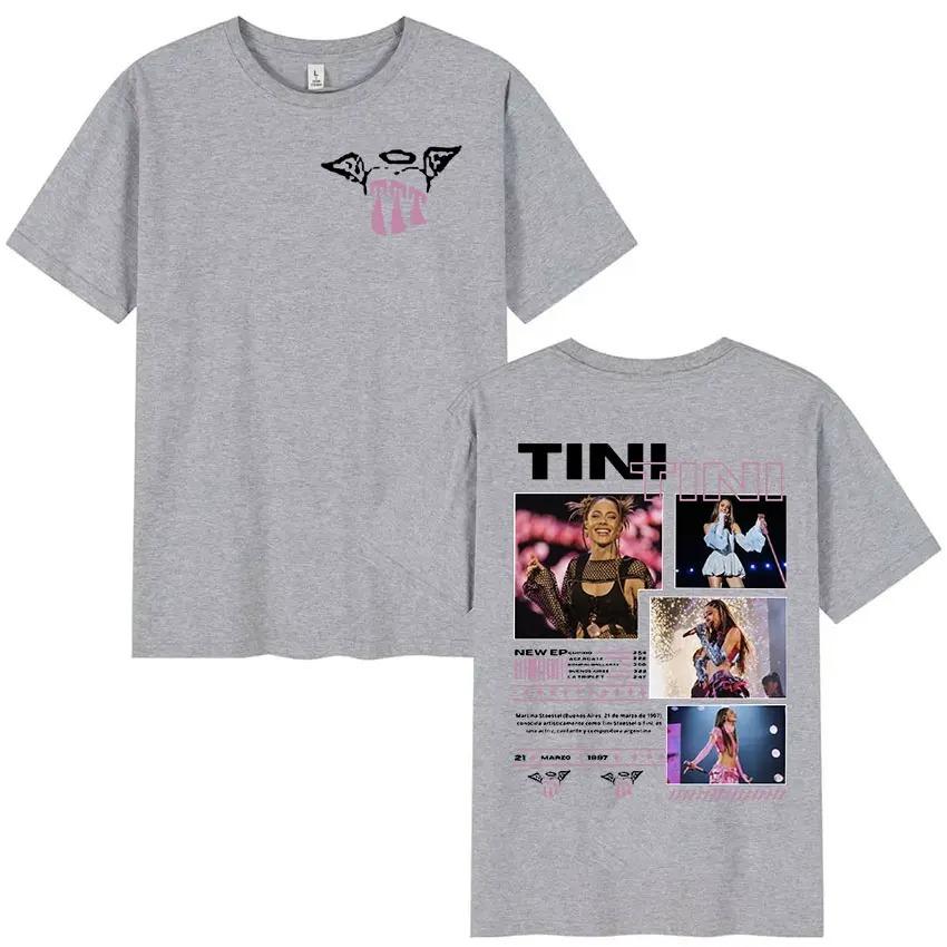 TINI TINI Подходит для всех сезонов Новая модель Личность Одежда Для пар Унисекс Свободная футболка Высокое качество Горячий продукт Высококлассный Люкс