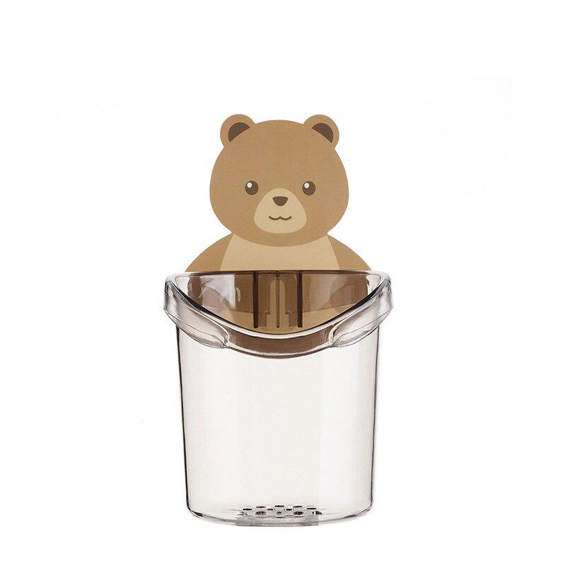 Bathroom Accessories Kit Toothbrush Holder Toothpaste Container Rack Wall Mount Toothbrush Cup Rack Toothbrush Stand for Child