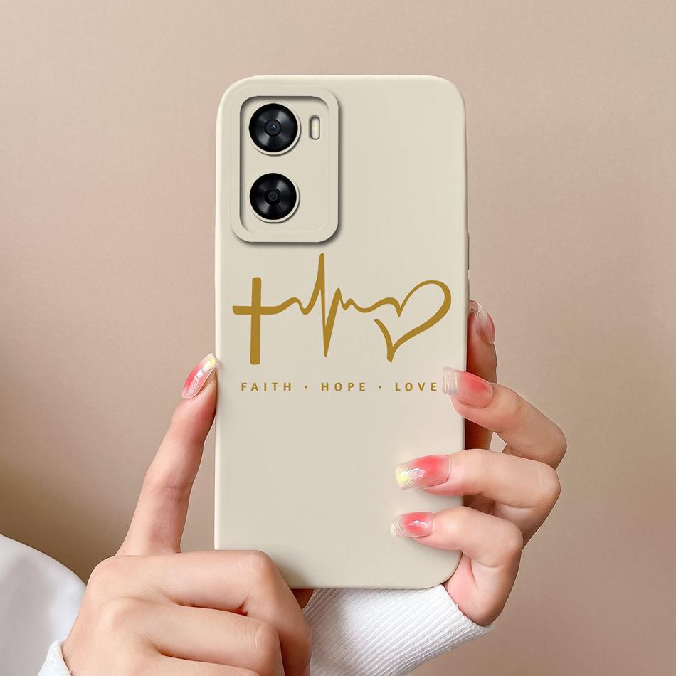 Чехол для телефона Oppo A57 A57S A57E Для Oppo A 57 4G 5G Funda Сердечко Защита Камеры Жидкий Силикон Противоударные Задние Крышки