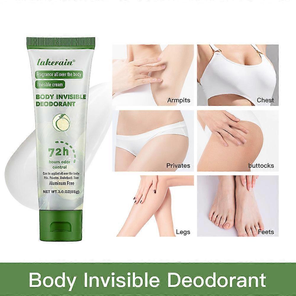 Women Body Deodorant Cream, Odor Removing Invisible Cream, 72 Hour Odor Control for Armpit Private Parts, Full Body Deodorant for Women
