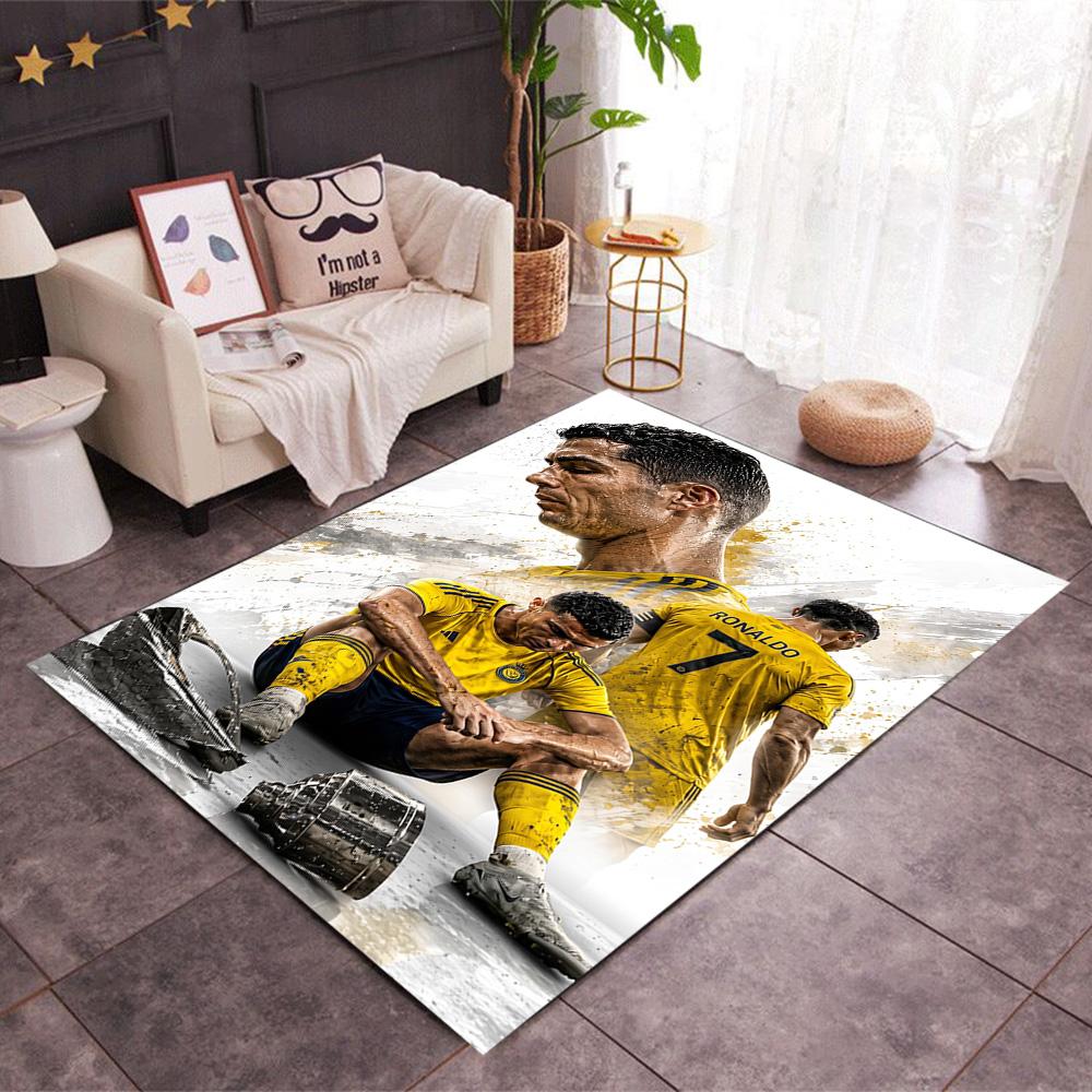 Cr7 Football Legend Area Rug Design for Foyer Living Rooms Game Room Playrooms Antislip Carpet Office home decor Perfect Gift for Women/Men