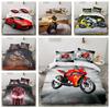 3D Sports Car Bedding Set for Boys Teens Room Soft Down Duvet Cover AU140 * 210 Full Size Bed Cover Motorcycle Print Quilt Cover