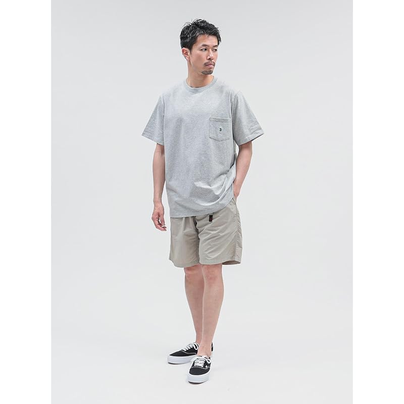 [Beams] S/S TEE B logo pocket T-shirt men's TOP_GREY XL 11041320803