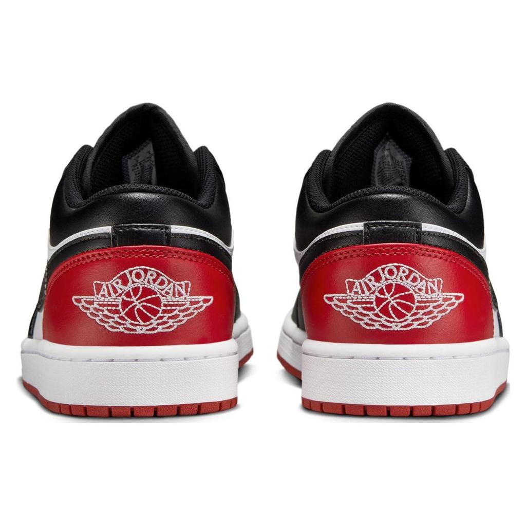 Мужские кроссовки Air Jordan 1 Low Bred Toe 2.0 White Varsity-Red Black 553558-161