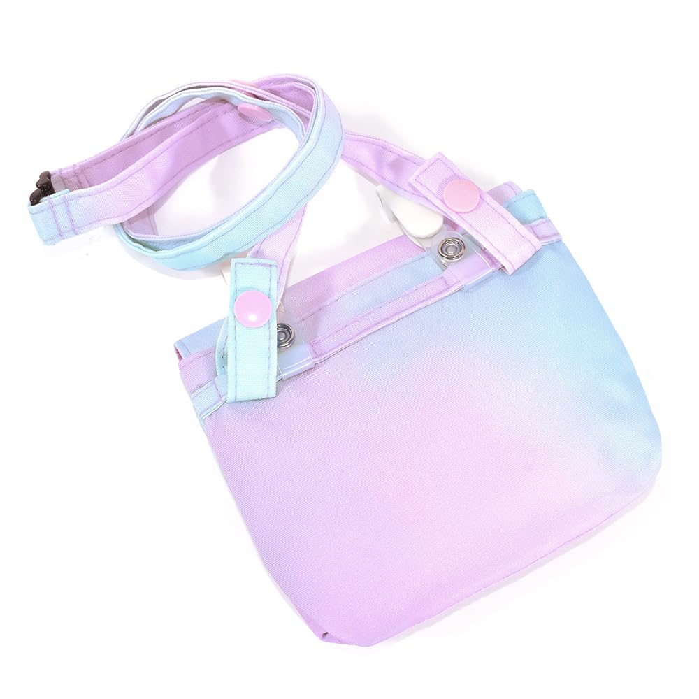 COLORFUL CANDY STYLE Portable Pocket Type Girls Clip Pocket Pouch Large Elementary School Aurora Color NN603710 [Large Type] Pocket/Attached