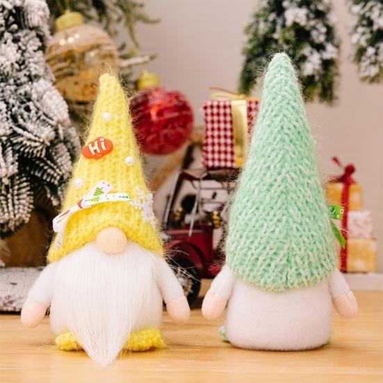 Веселая Рождественская кукла-гном, украшения, длинная борода, большой нос, безликая кукла старика, праздничный домашний декор, рождественский подарок