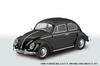 Aoshima Bunka Kyozai Масштабный Rakupla Сборный набор Volkswagen Beetle Черный Пластиковая модель 1/32 №. 20-BK Предварительно окрашенный (Машина)