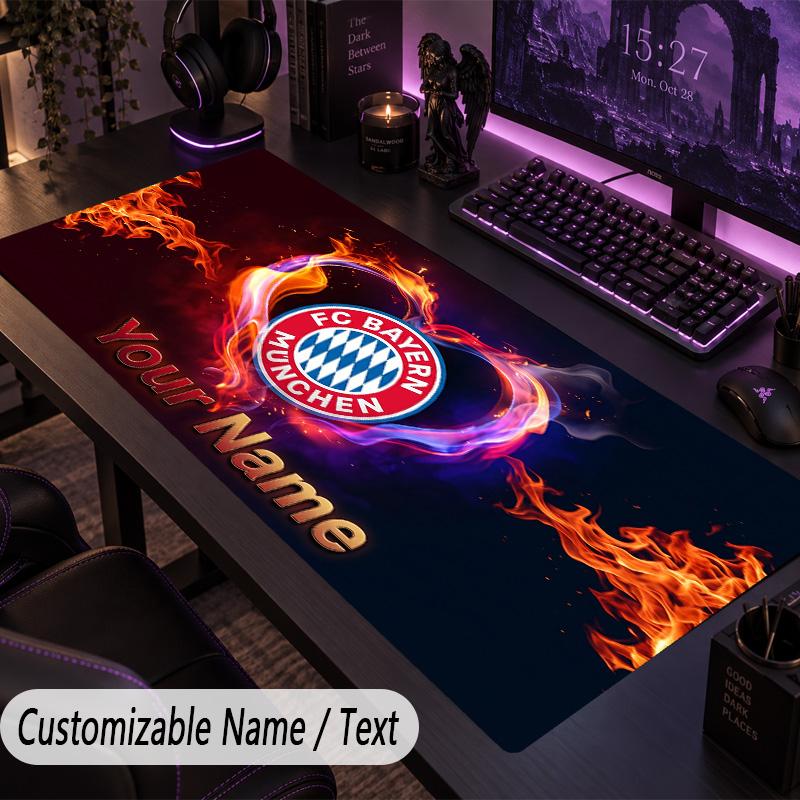 Large Mouse PadBayern Munich Custom Name Text Personalized Desk Mat Non Slip Gaming Pad