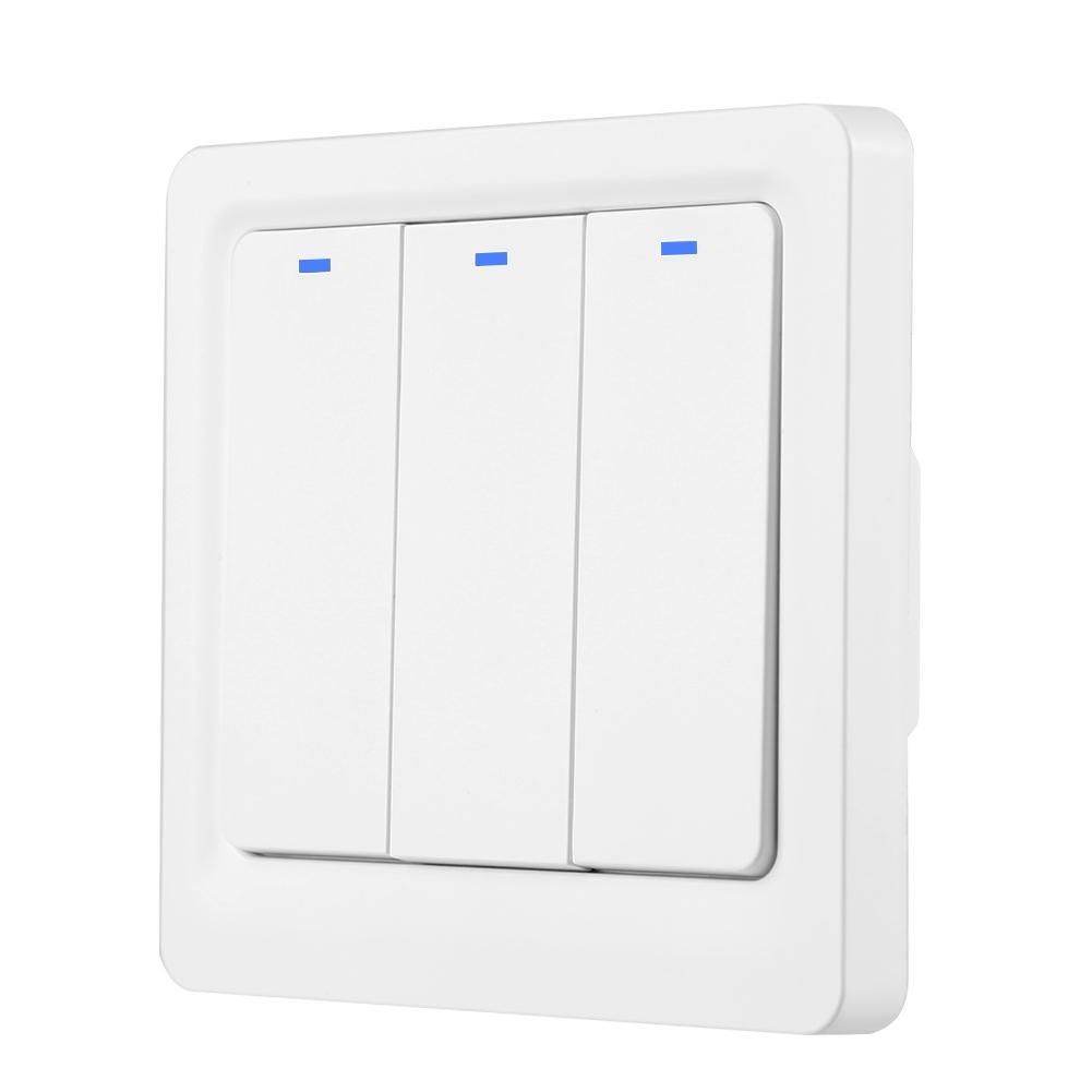 WiFi умный пульт дистанционного управления настенный сенсорный выключатель света для голосового управления Google Home EU 100-250 В