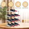 4 Layer Clear Water Bottle Organizer Stackable Water Bottle Holder Plastic Fridge Wine Rack Storage Organizer for Cabinet Pantry