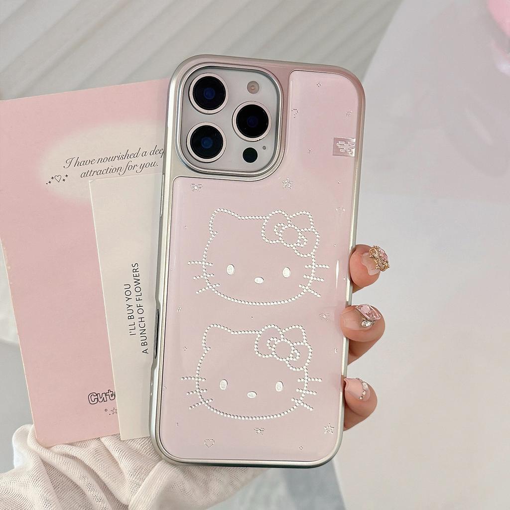 Позолоченная Эпоксидная Смола IPhone 16 Милый Дизайн с Кошкой, Подходит для Моделей Apple 15 Pro Max и 17, Гальванизированный Huawei Mate Samsung
