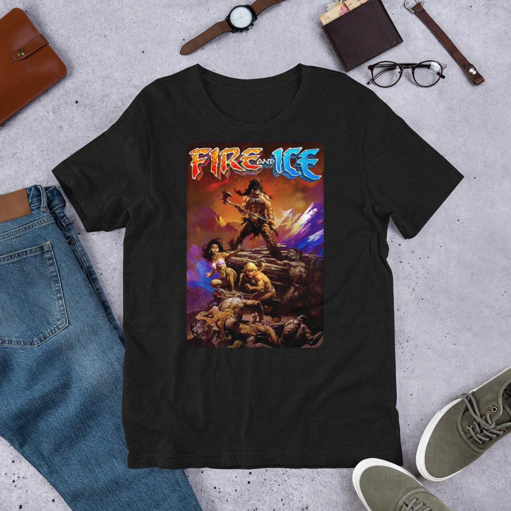 Shirt - Fire and Ice, 1983 Animated epic dark fantasy adventure film directed by Ralph Bakshi. A collaboration with Frank Frazetta. V2