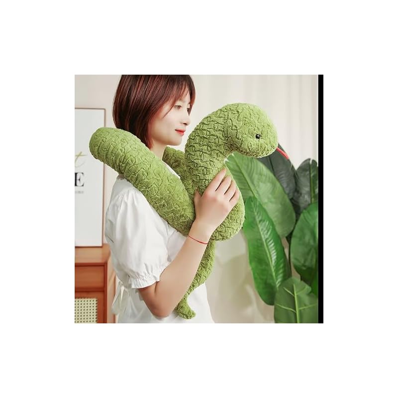 Плюшевая змея VIYUFENST, Животное Зодиака, Большая, Реалистичная, Забавная, Милая Игрушка, Подарок для Детей, Фигурка, для Девочек и Мальчиков, Декоративный Предмет (Маленький: Прибл.