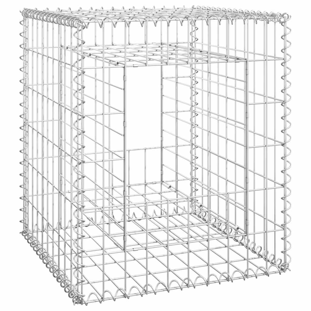Gabion Columns 2 pcs 50 x 50 x 60 cm Iron