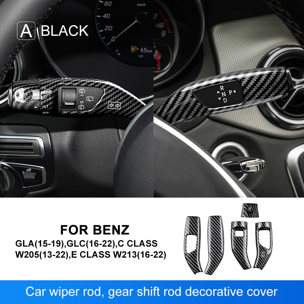 Для Mercedes Benz A B C E S GLC CLA GLA GLE GLS CLS GLK ML Класса W205 W213 W212 Углеродная Накладка на Рычаг Переключения Передач и Механизм Стеклоочистителя W176 W204