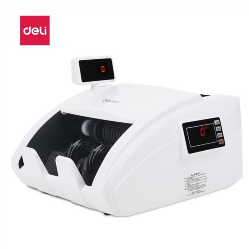 Deli Intelligent Bank-Grade Bill Counter with Voice Prompt CN plug (adapter included)