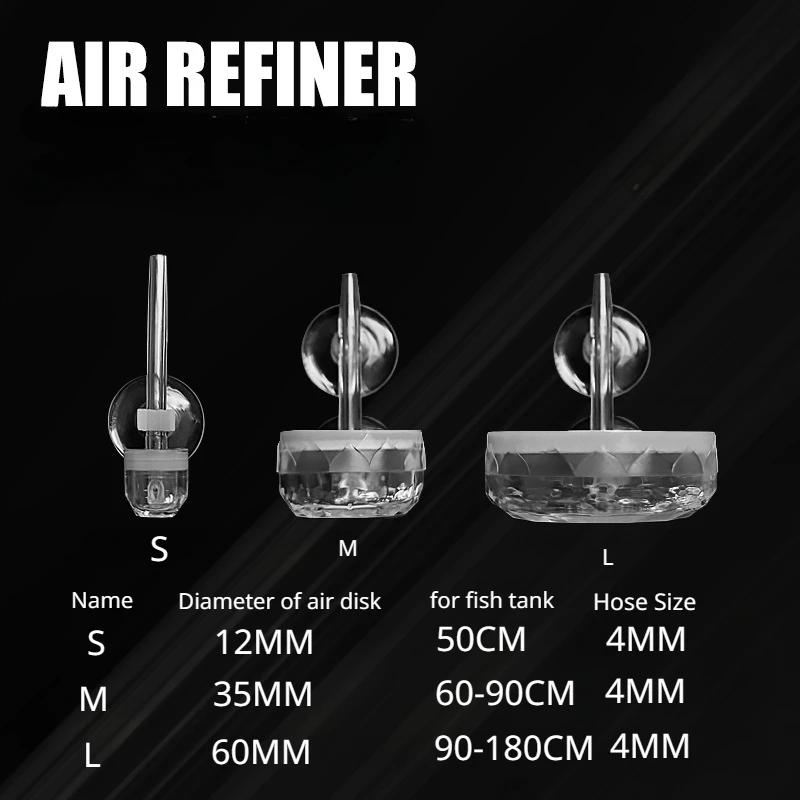 Fish Tank Air Refiner High Quality Acrylic Lotus Diamond Texture Nano Air Disk Low Pressure Bubbles Silent Aquarium Accessories