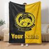 Name Custom Malaysia Football Print Flannel Blanket High Quality Warm Comfortable Cover for All Seasons Perfect for Gifts Home Decor