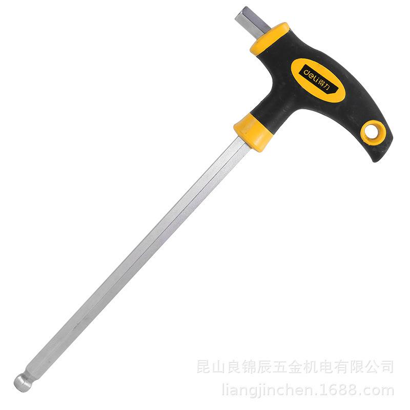 Шестигранный ключ-отвертка Deli Tools DL2271 с Т-образной ручкой и шаровым наконечником