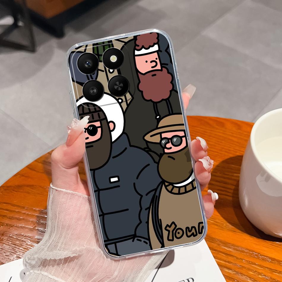 For Honor 400 Smart Phone Case Leisure Style Patterns Soft Silicone TPU Transparent Lightweight Cover For Honor400 Smart Bumper
