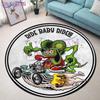 Персонализированный Хот-Род Гараж Круглый Коврик Rat Fink Ковер Ретро Круглый Ковер Декор Гостиной Коврики Коврики для Спальни Коврик Для Стулья