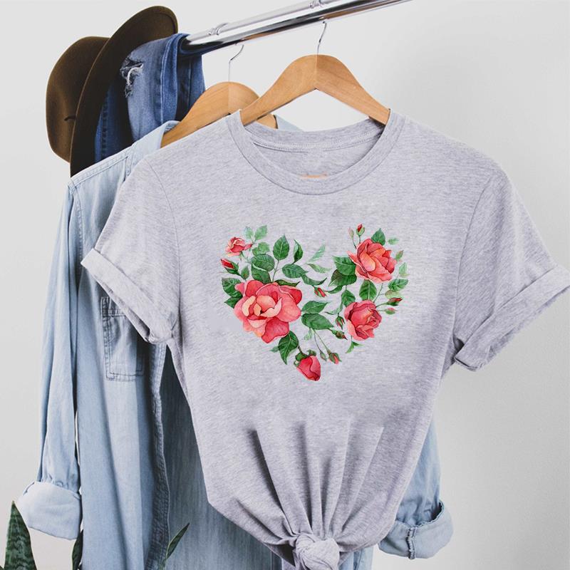 Lovely Tee Top Fashion T Shirt Clothing Casual 90s Butterfly Sweet Cute Short Sleeve Women Print Lady Female Graphic T-shirt
