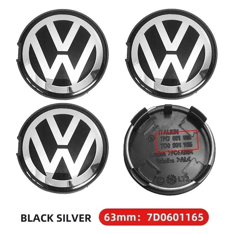 For VOLKSWAGEN VW GTI B5 2025 Hot For Volkswagen 4pcs 55mm 56mm 65mm 63mm Car Styling Wheel Center Cap Hub Covers Badge Accessor