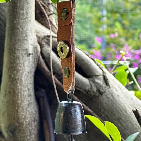 Уличный звонок-подвеска с громким чистым звуком для отпугивания медведей, искусственная кожа, легко крепится