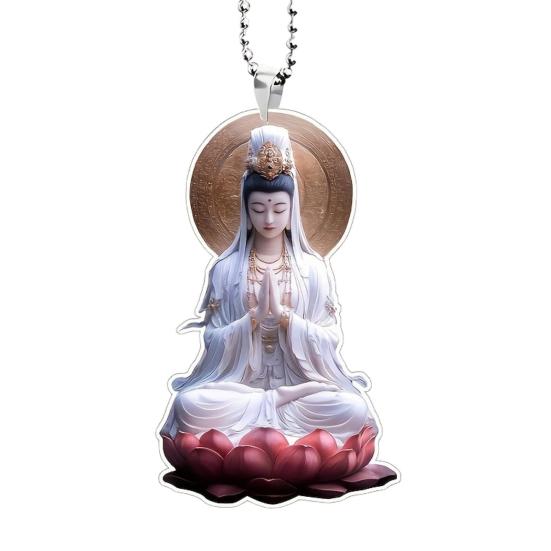 2D Акриловое украшение Иисус Христос Подвесной декор на зеркало заднего вида автомобиля Религиозный подарок для христиан Ретро Аксессуары для веры