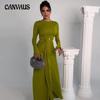Spring and Autumn Women's Dress Temperament Elegant Long Satin Banquet Long Dresses Evening Gowns