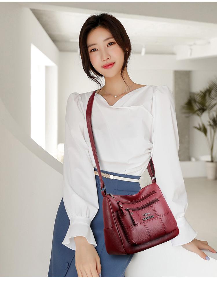 Женские сумки-мессенджеры 2024 года с многослойным дизайном, вместительные сумки для мам, которые можно носить через плечо